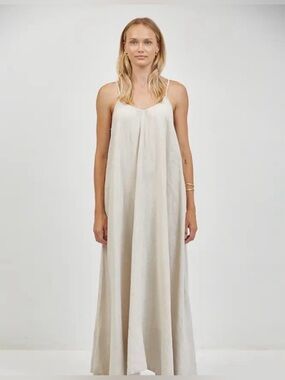 A. REN linen Spaghetti dress